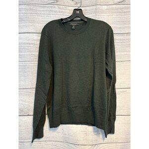 Banana Republic Mens Green Cotton Wool Blend Crewneck Sweater Size M